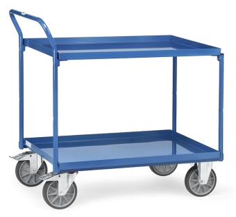 Tafelwagen met 1 stalen etage.