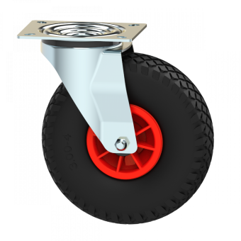 Zwenkwiel met luchtband 150 kg.