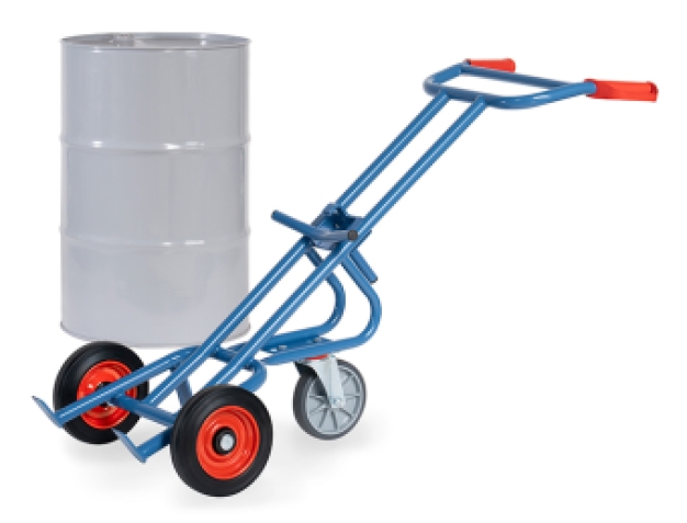 Vatensteekwagen met steunwiel massief rubber