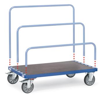 platenwagen met verplaatsbare beugels